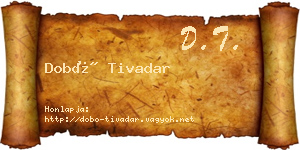 Dobó Tivadar névjegykártya