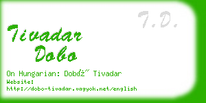 tivadar dobo business card